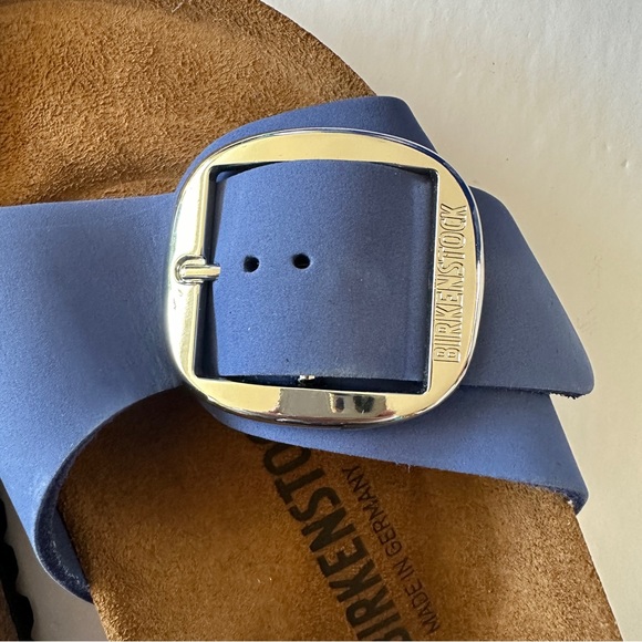 Birkenstock MADRID BIG BUCKLE Navy Blue leather Sandals 38 women’s - Picture 7 of 15
